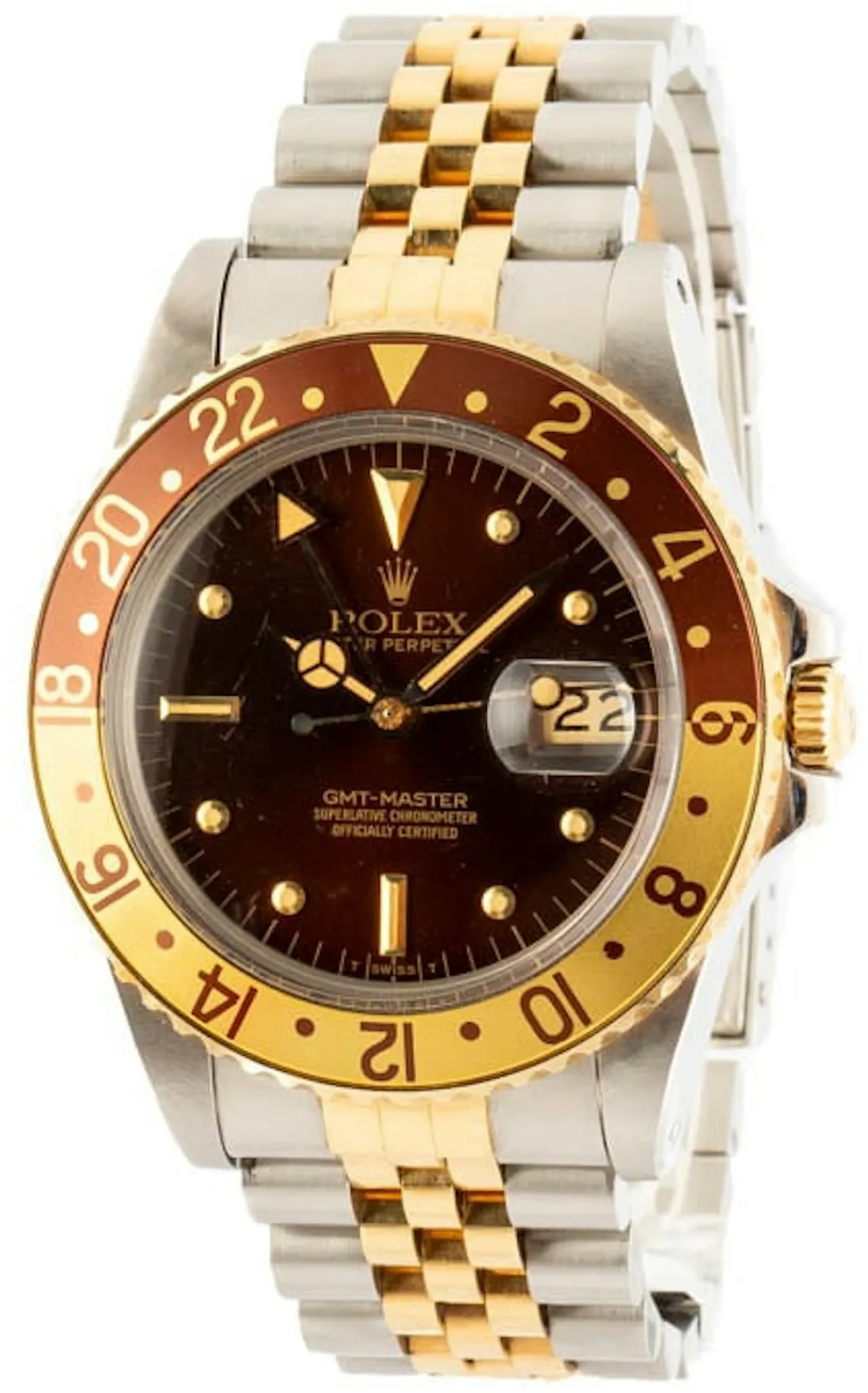 Rolex GMT-Master 16753 40mm Yellow gold and Stainless steel Brown 2