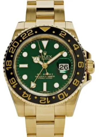 Rolex GMT-Master II 116718LN 40mm Yellow gold Green