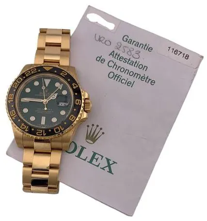 Rolex GMT-Master II 116718LN 40mm Yellow gold Green 5