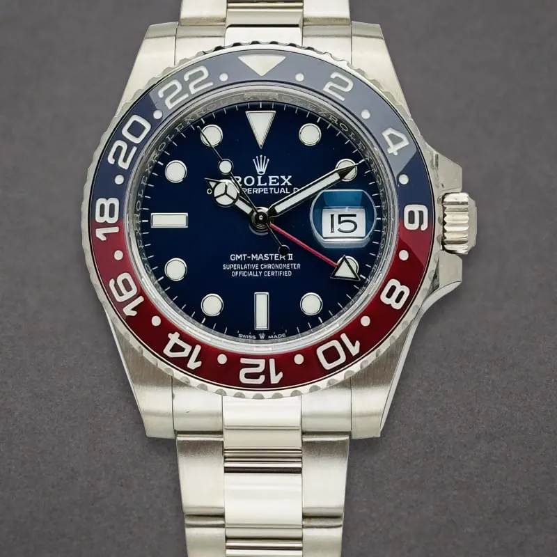 Rolex GMT-Master II 126719BLRO-0003 40mm 18k white gold Blue