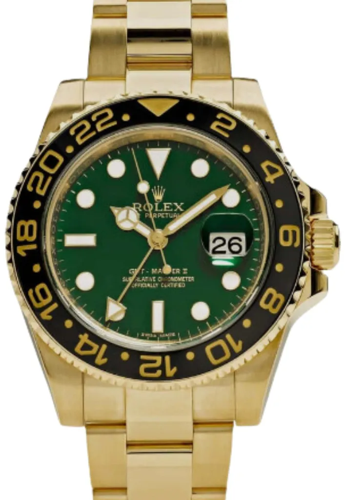 Rolex GMT-Master 116718LN/Z467209 40mm Yellow gold Green