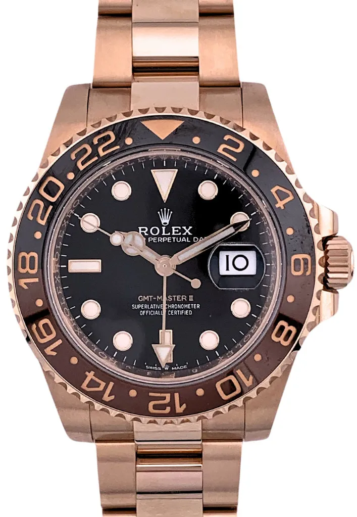 Rolex GMT-Master 126715CHNR/2019 40mm Rose gold Black