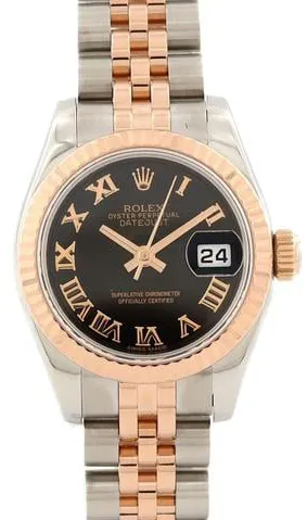 Rolex Lady-Datejust 179171 26mm Rose gold Black