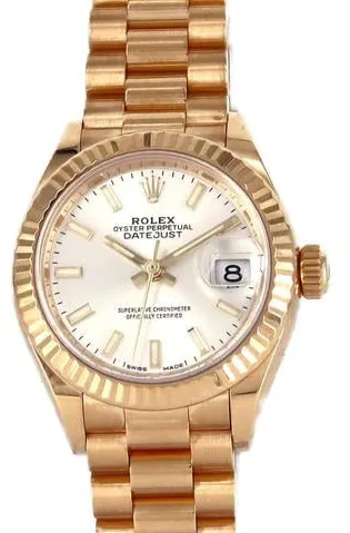 Rolex Lady-Datejust 279178 28mm Yellow gold Silver