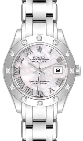 Rolex Lady-Datejust Pearlmaster 80319 29mm White gold Mother-of-pearl