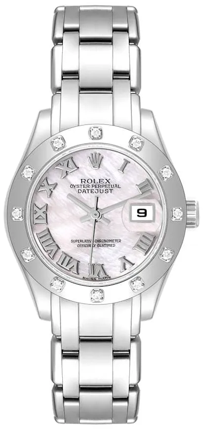 Rolex Lady-Datejust Pearlmaster 80319 29mm White gold Mother-of-pearl