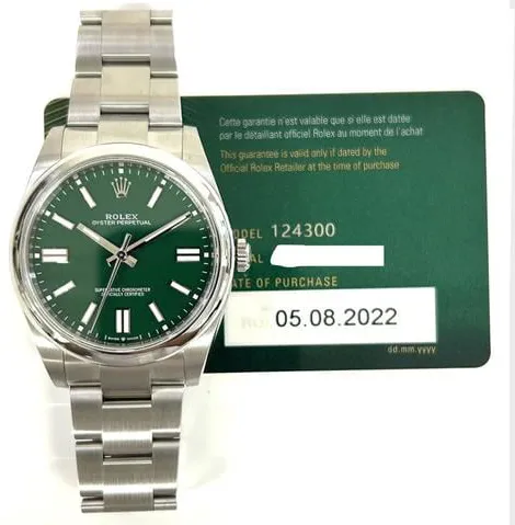 Rolex Oyster Perpetual 41 124300 41mm Stainless steel Green