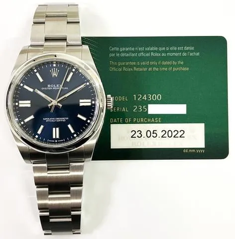 Rolex Oyster Perpetual 41 124300 41mm Stainless steel Blue