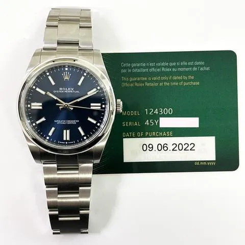 Rolex Oyster Perpetual 41 124300 41mm Stainless steel Blue