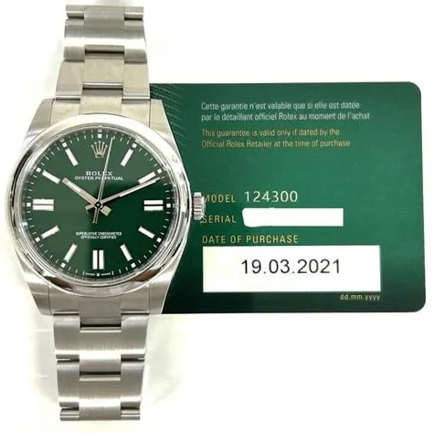 Rolex Oyster Perpetual 41 124300 41mm Stainless steel Green