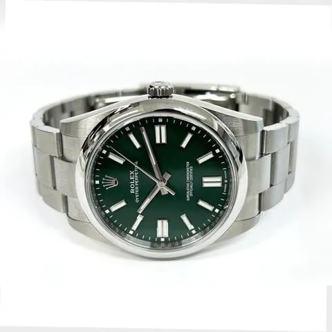 Rolex Oyster Perpetual 41 124300 41mm Stainless steel Green 4