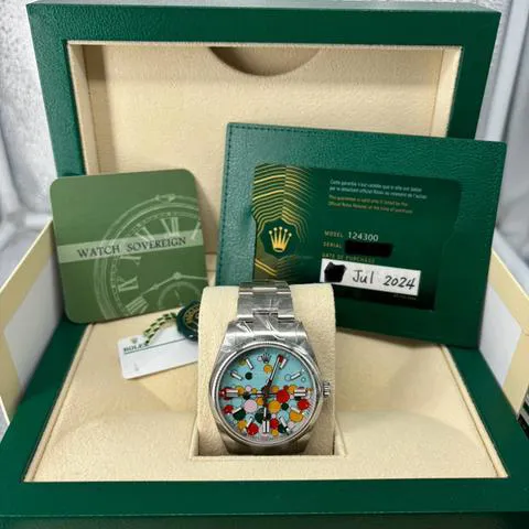 Rolex Oyster Perpetual 41 124300 41mm Stainless steel Turquoise 9