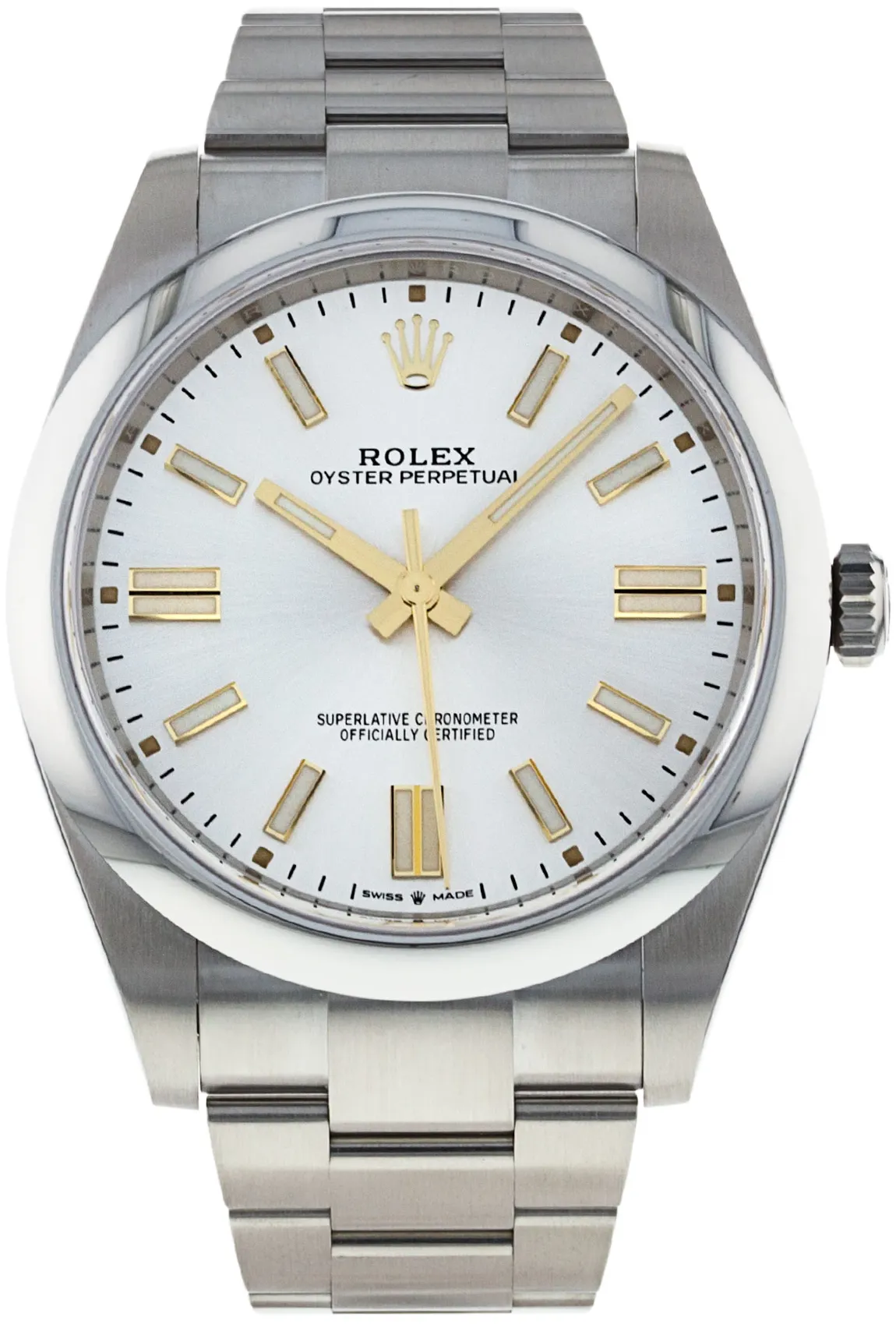 Rolex Oyster Perpetual 41 124300 41mm Stainless steel Silver Baton