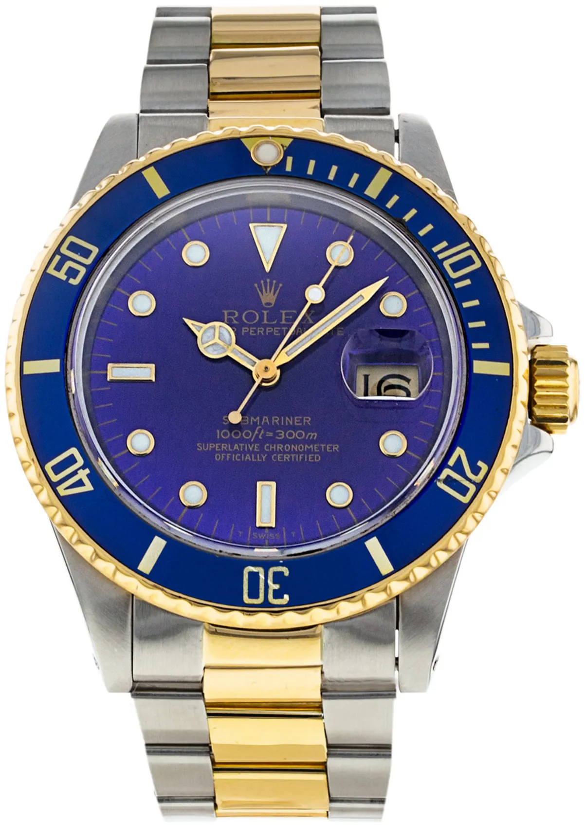 Rolex Submariner 16803 40mm Yellow gold and Stainless steel Blue