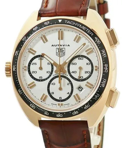 TAG Heuer Autavia CY5140.FC8158 43mm Rose gold White