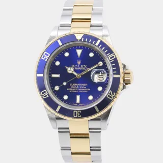 Rolex Submariner 16613 Stainless steel and 18k yellow gold Blue