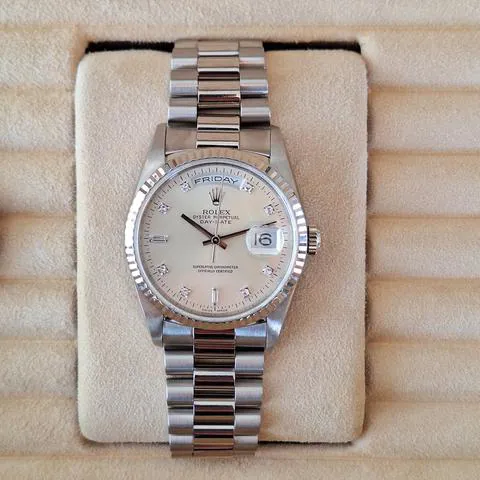 Rolex Day-Date 36 18239 36mm White gold Silver 4