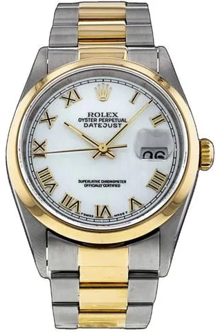 Rolex Datejust 36 16203 36mm Yellow gold and Stainless steel White