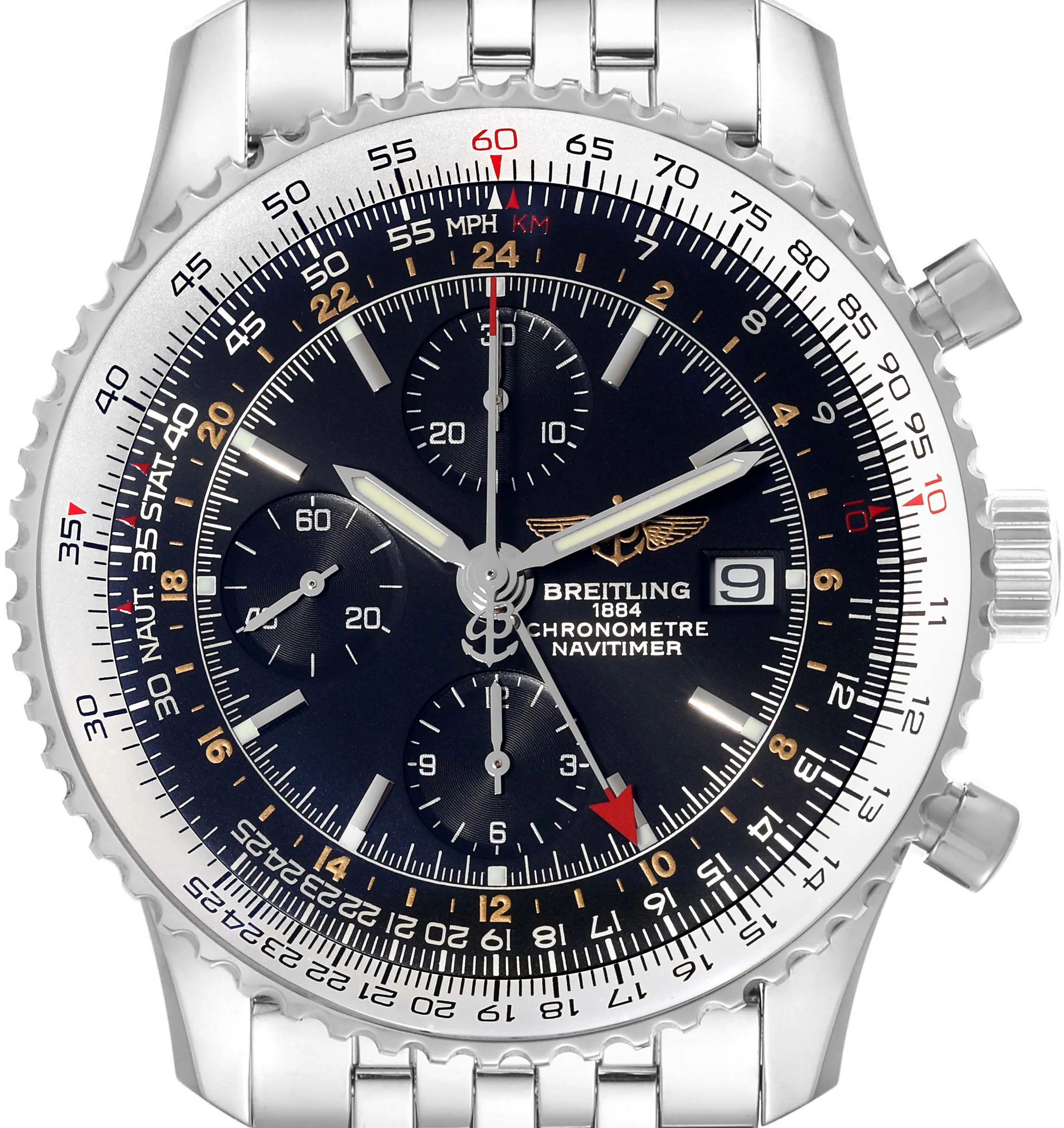 Breitling Navitimer A24322 46mm Stainless steel Black