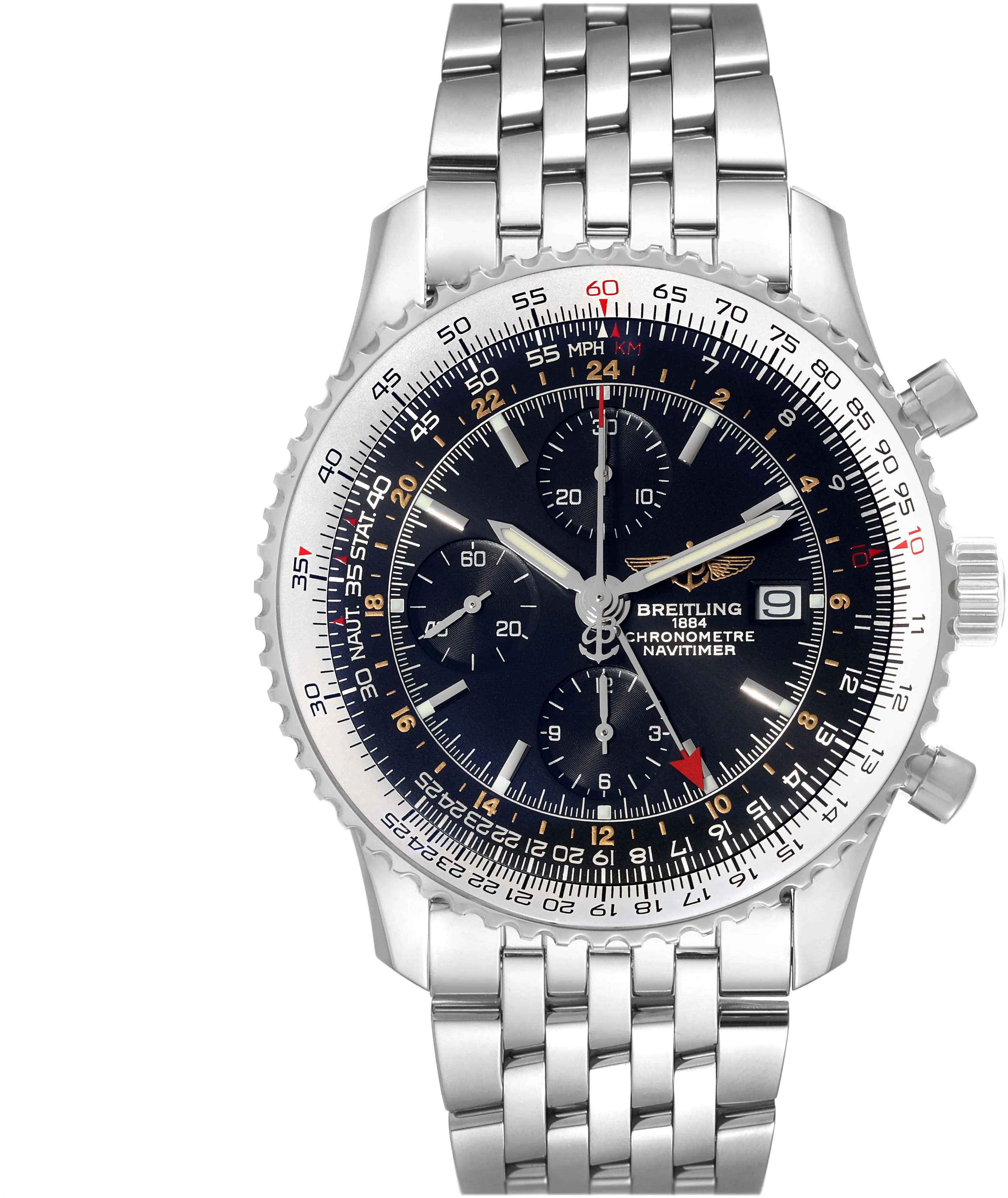 Breitling Navitimer A24322 46mm Stainless steel Black 1