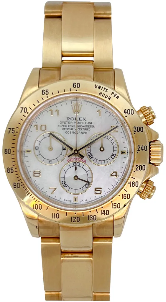 Rolex Daytona 116528/F018369 40mm Yellow gold Mother-of-pearl