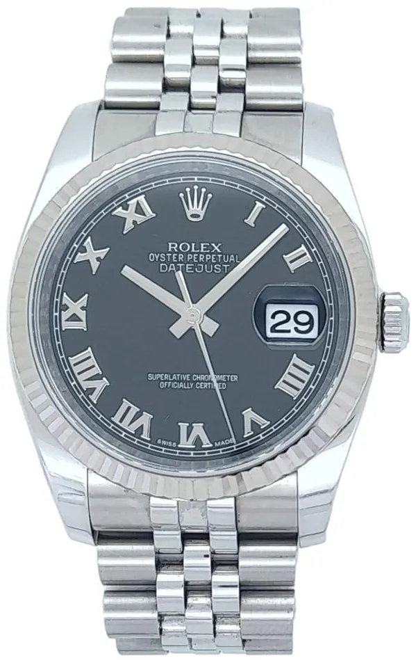 Rolex Datejust 116234/V587166 36mm White gold and Stainless steel Black