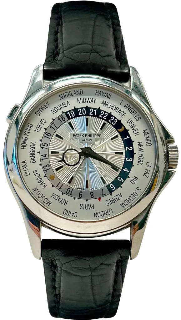 Patek Philippe World Time 5130G-019/5908047 39mm White gold Silver