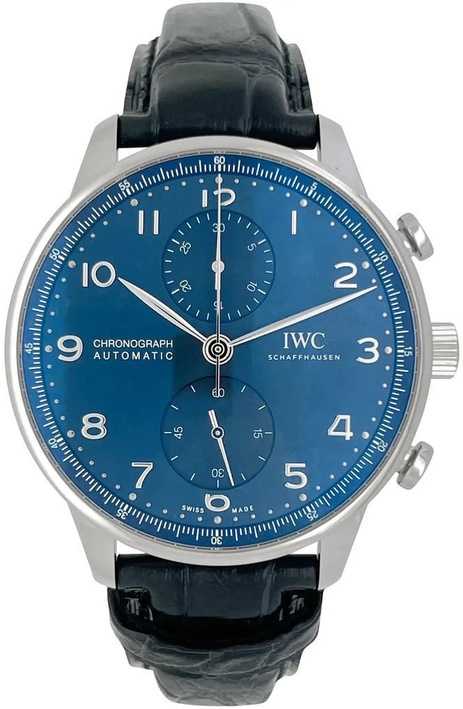 IWC Portuguese Chronograph IW371606 41mm Stainless steel Blue 1