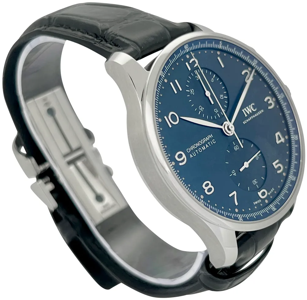 IWC Portuguese Chronograph IW371606 41mm Stainless steel Blue 5