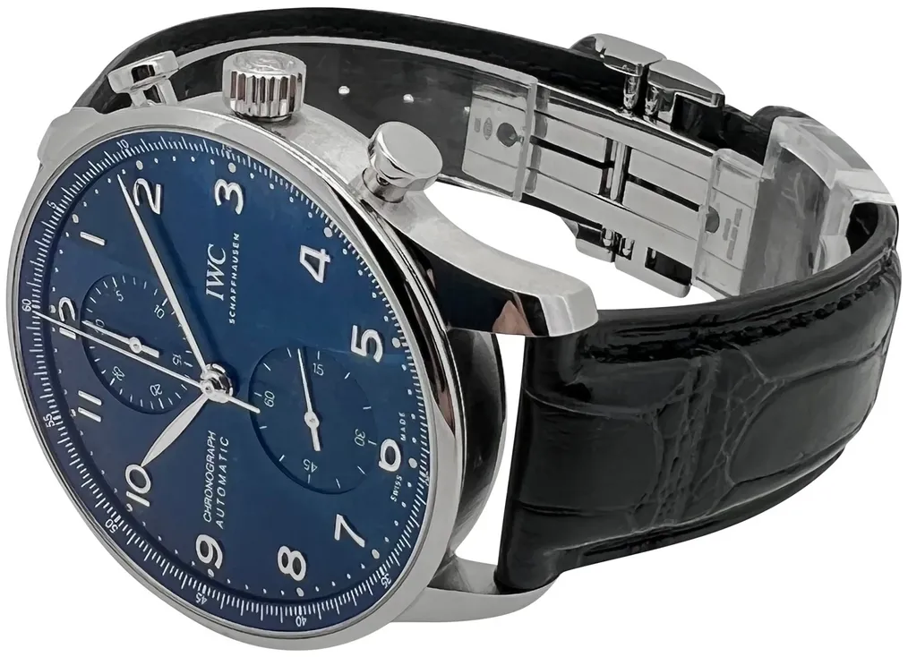 IWC Portuguese Chronograph IW371606 41mm Stainless steel Blue 8