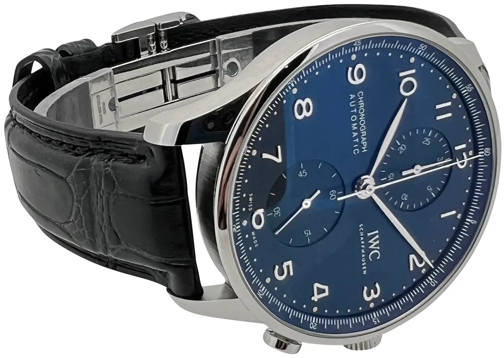 IWC Portuguese Chronograph IW371606 41mm Stainless steel Blue 11