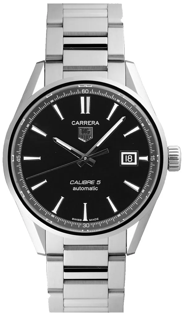 TAG Heuer Carrera Calibre 5 WAR211A.BA0782 39mm Stainless steel Black