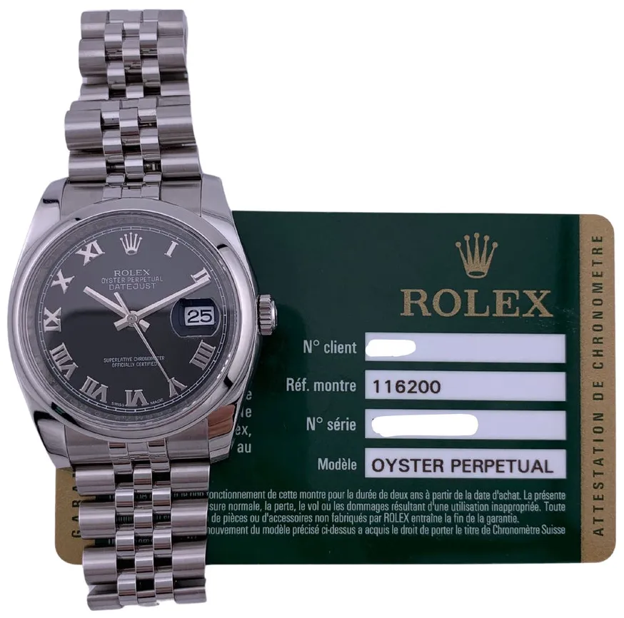 Rolex Datejust 116200/766M7970 36mm Stainless steel Black 9