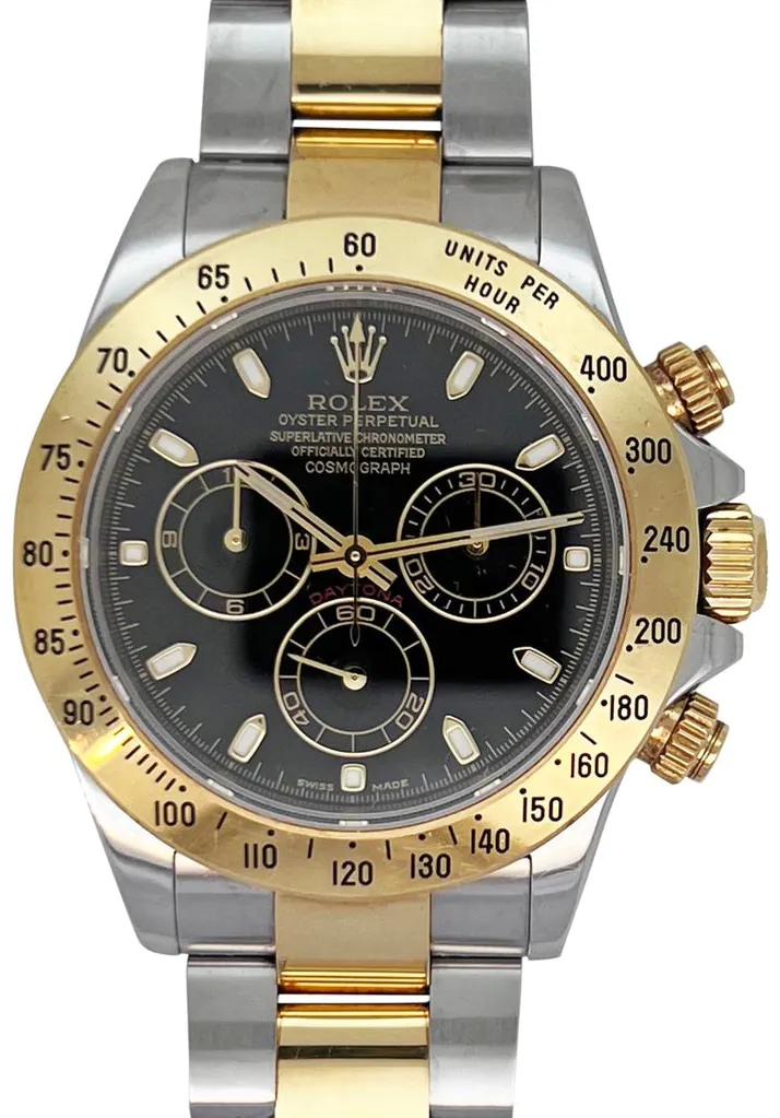 Rolex Daytona 116523/6F2D5898 40mm Yellow gold and Stainless steel Black