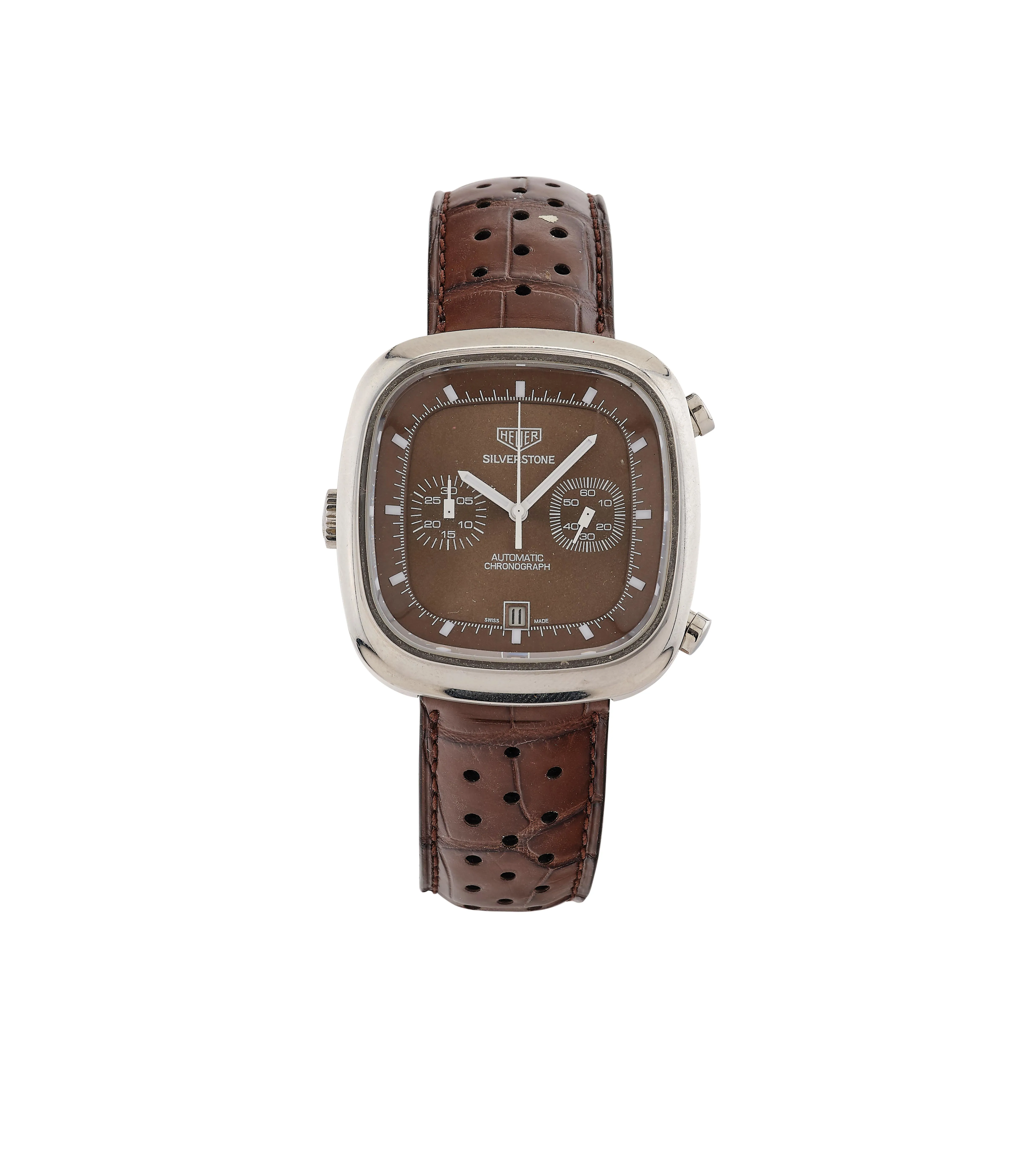 Heuer Silverstone CAM2111 42mm Stainless steel Brown