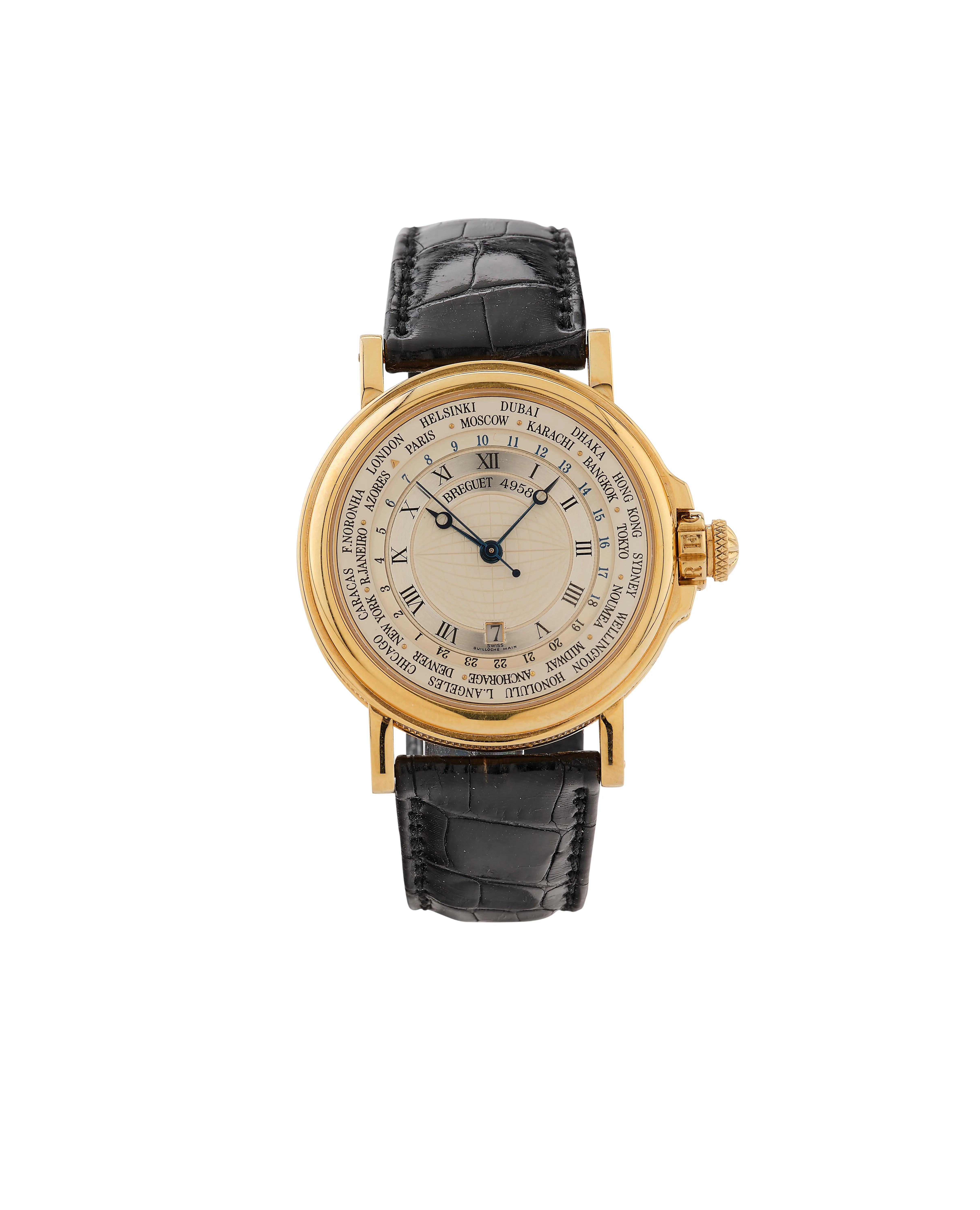 Breguet Hora Mundi 3700 39mm gold Silver