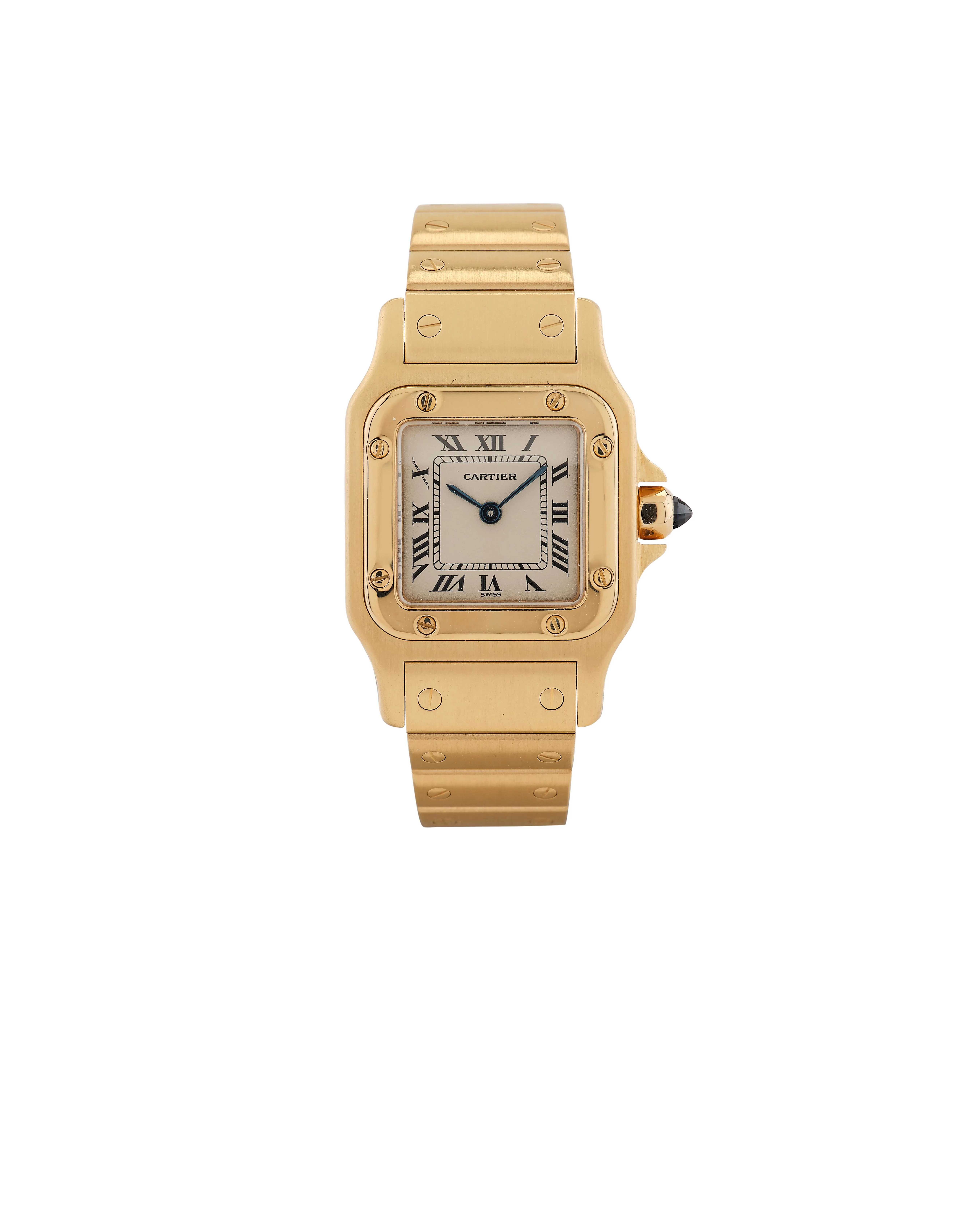 Cartier Santos 1569 24mm gold Silver