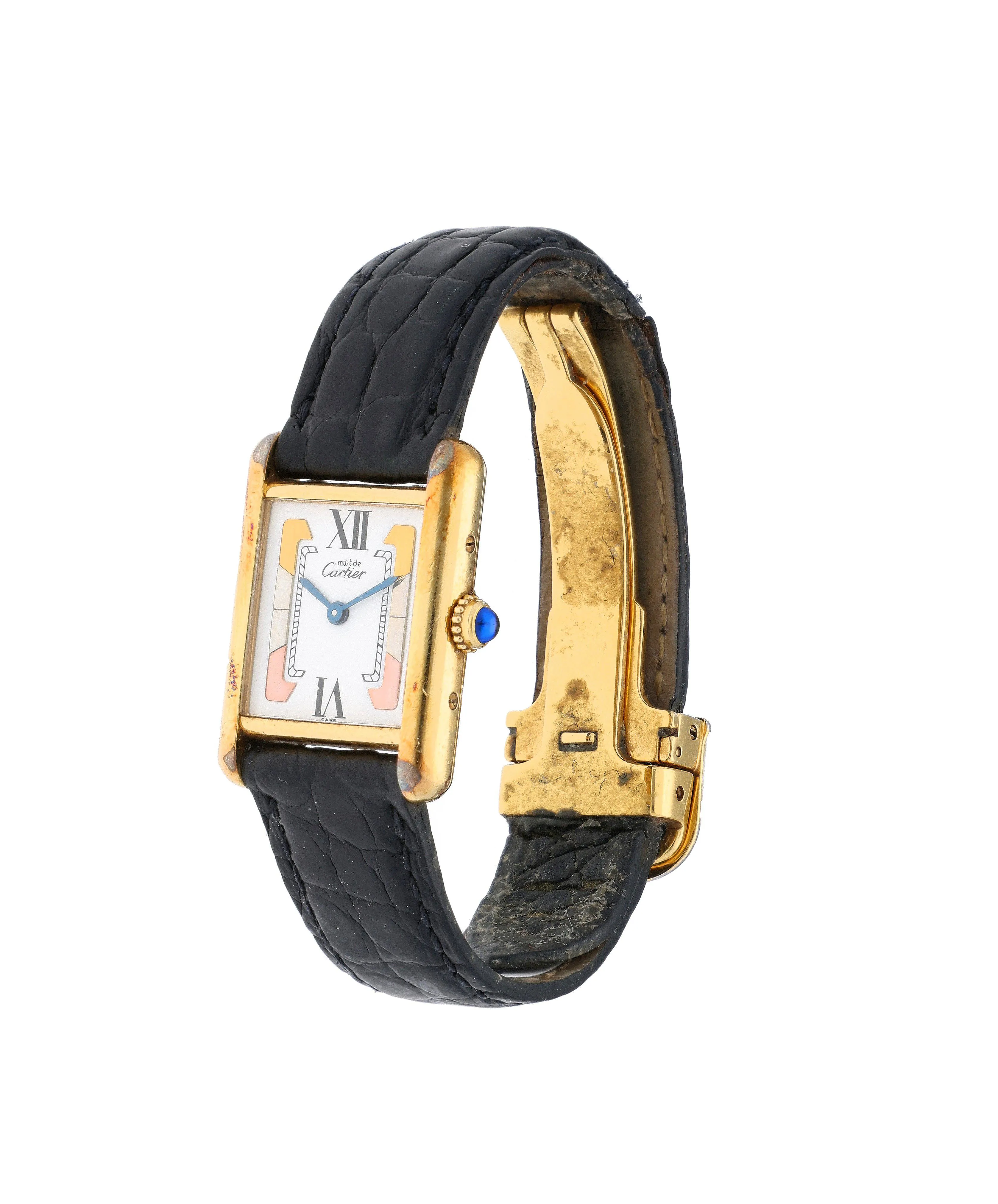 Cartier Tank 148668 20mm Silver and Gold-plated White 1