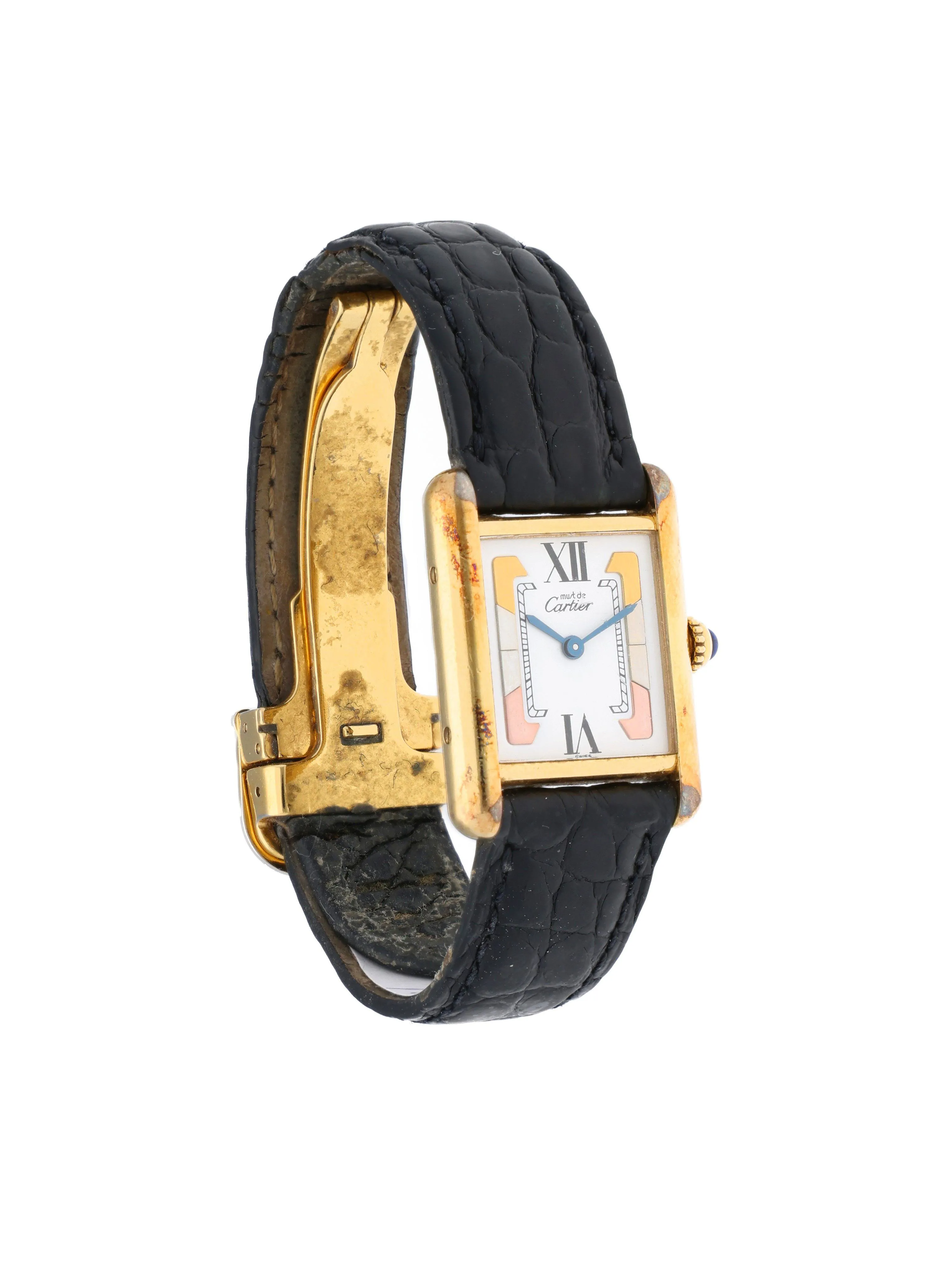 Cartier Tank 148668 20mm Silver and Gold-plated White 2