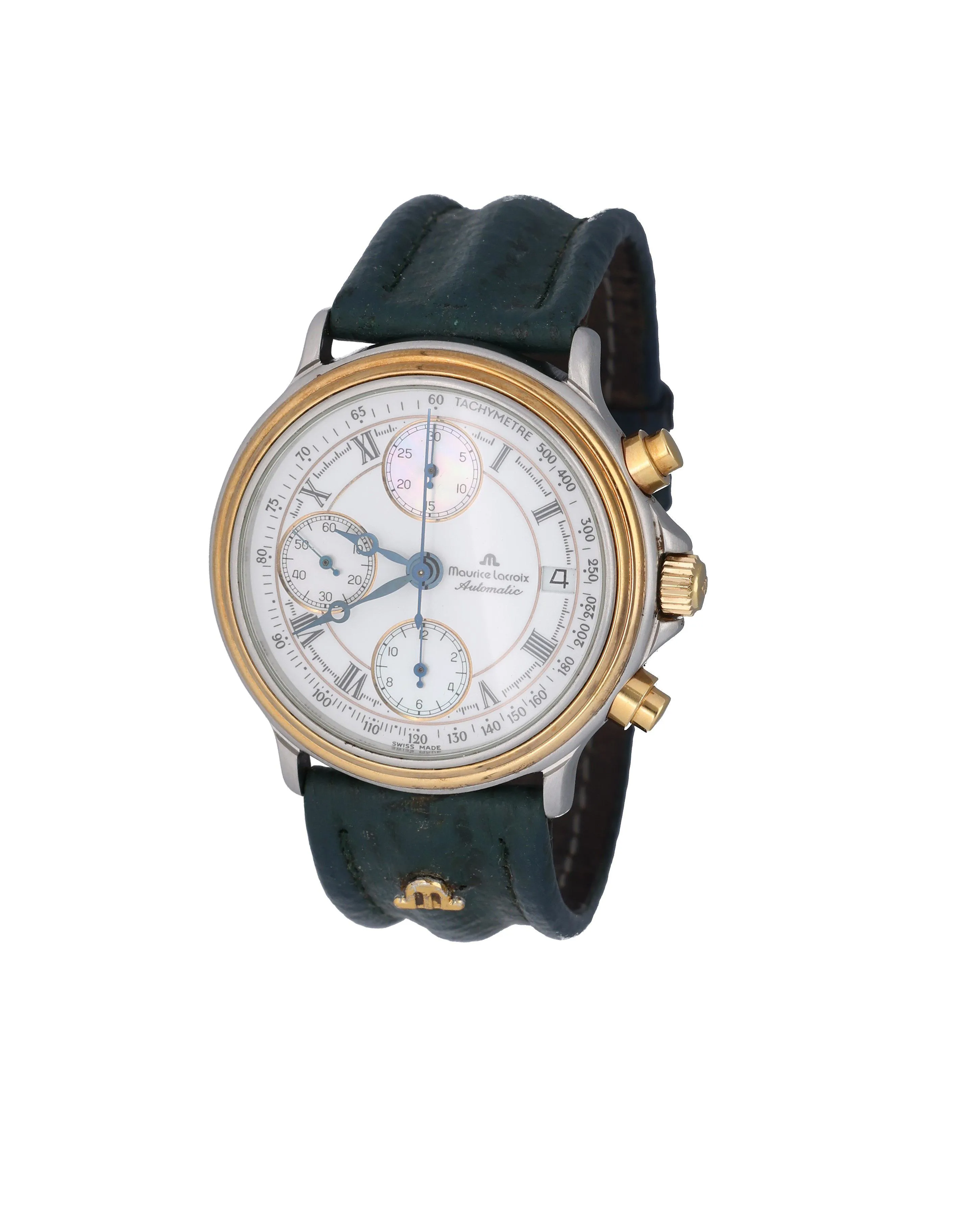 Maurice Lacroix 03291 38mm Stainless steel and Gold-plated White