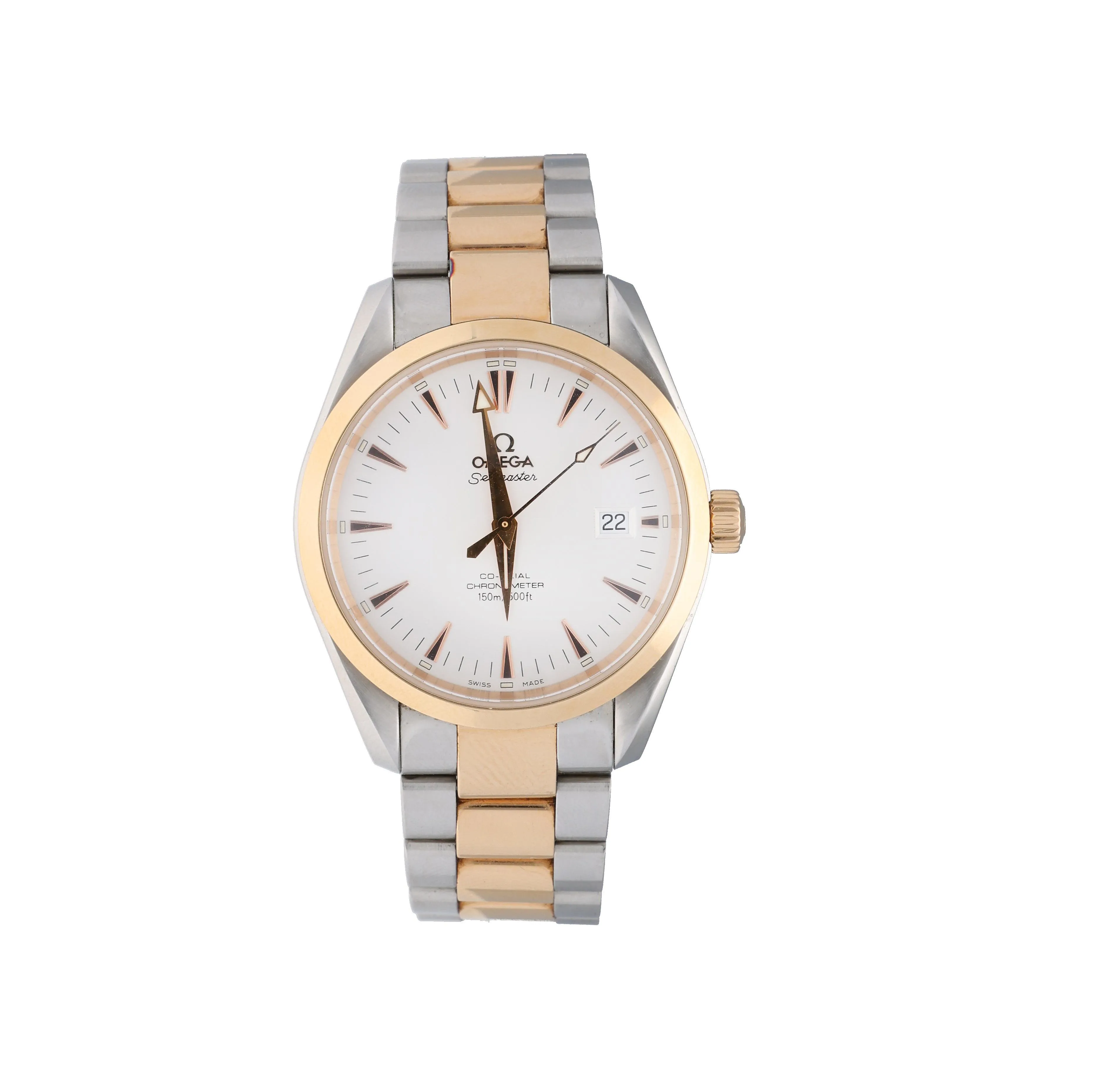 Omega Aqua Terra 2303.30.00 39mm Stainless steel and gold White