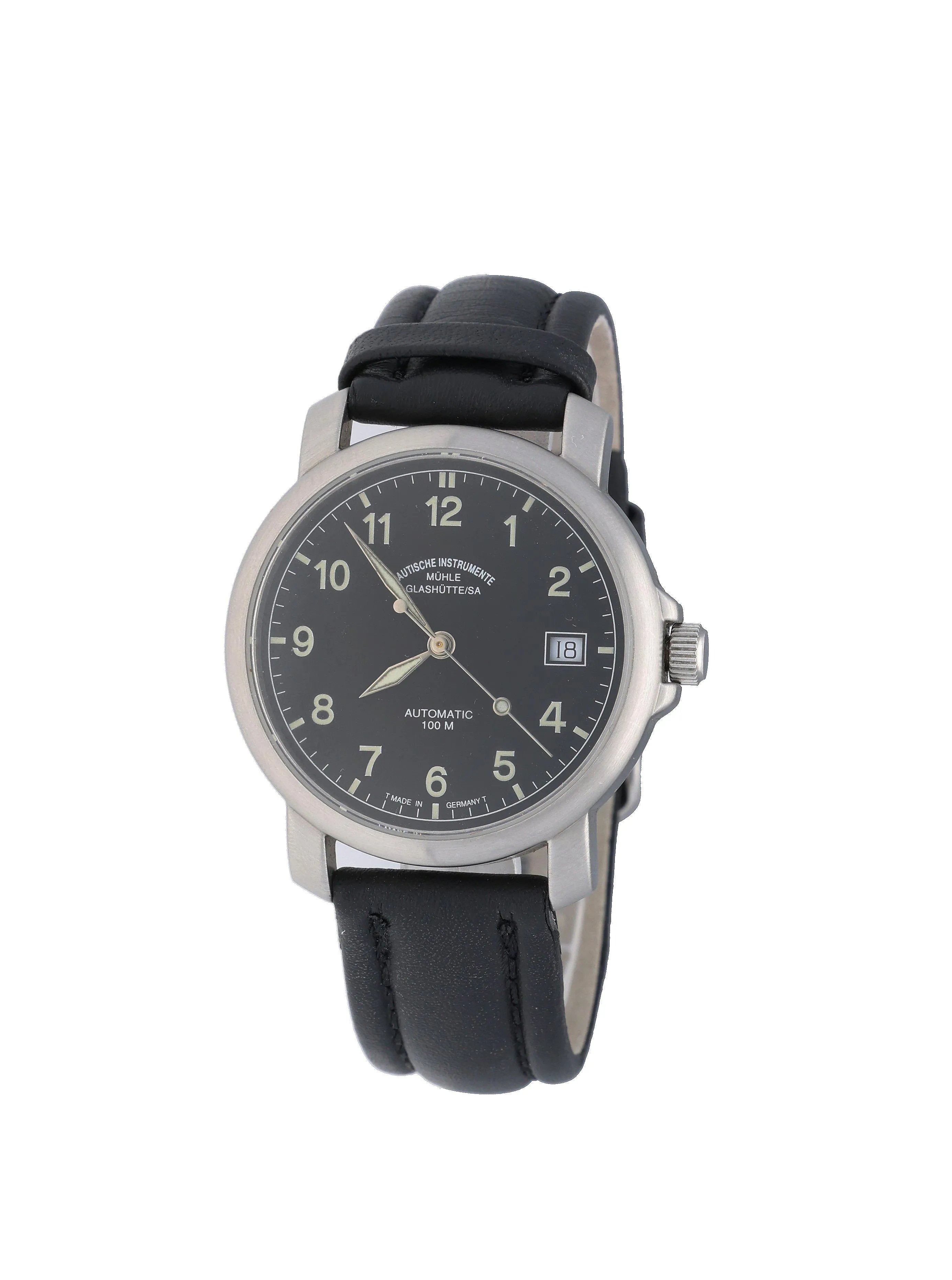 Mühle Glashütte M12500 36mm Stainless steel Black