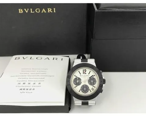 Bulgari Diagono AC 38 TA 38mm Aluminium White