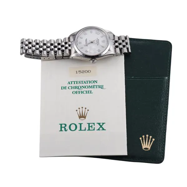 Rolex Oyster Perpetual Date 15200 34mm Stainless steel White 4