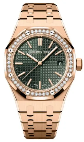 Audemars Piguet Royal Oak 15551OR.ZZ.1356OR.06 37mm Yellow gold Green