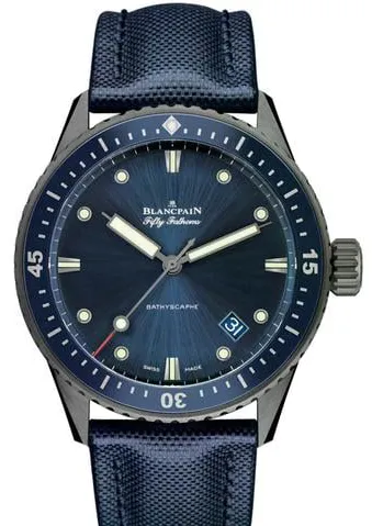 Blancpain Fifty Fathoms 5000-0240-O52A 43.6mm Ceramic Blue