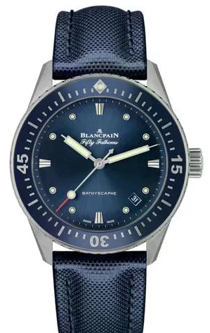 Blancpain Fifty Fathoms 5100-1140-O52A 38mm Stainless steel Blue