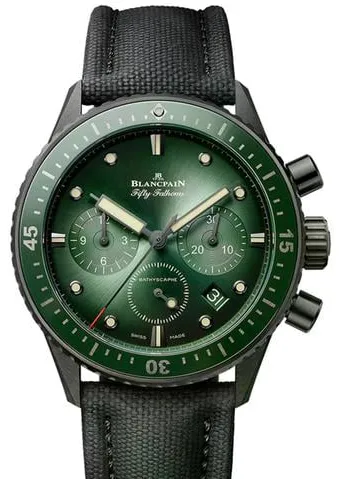 Blancpain Fifty Fathoms Bathyscaphe Chronographe Flyback 5200-0153-B52A 43.6mm Black ceramic Green