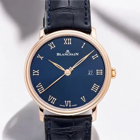 Blancpain Villeret Ultra-Slim 6651-3640-55B 40mm Rose gold Blue