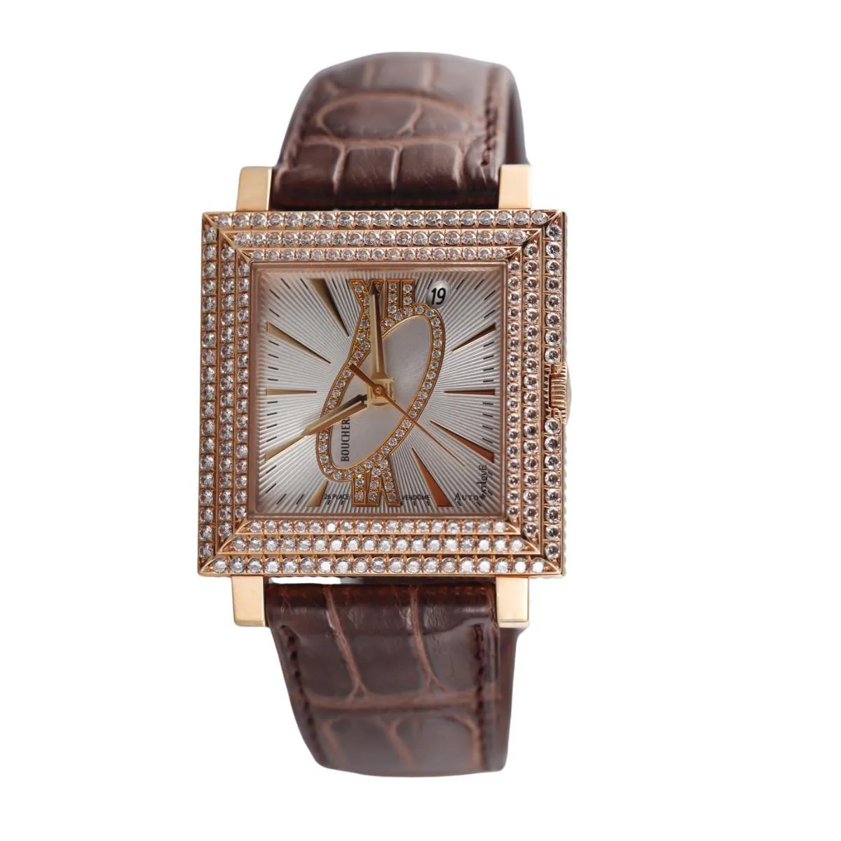 Boucheron La Carree 33mm 18k rose gold